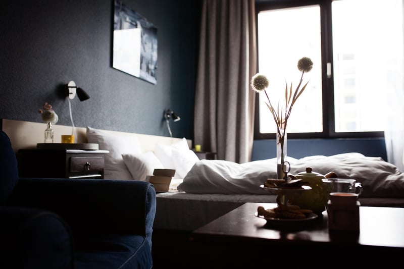 Bedroom with eco-friendly textiles